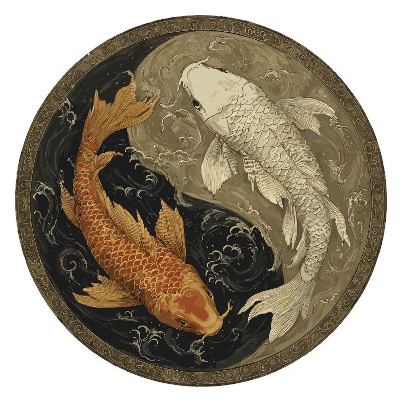 Koi Yin-Yang Medaillon