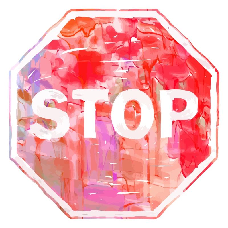 Grunge-Stoppschild