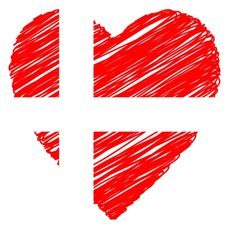 Danish Heart — Denmark Flag Brush