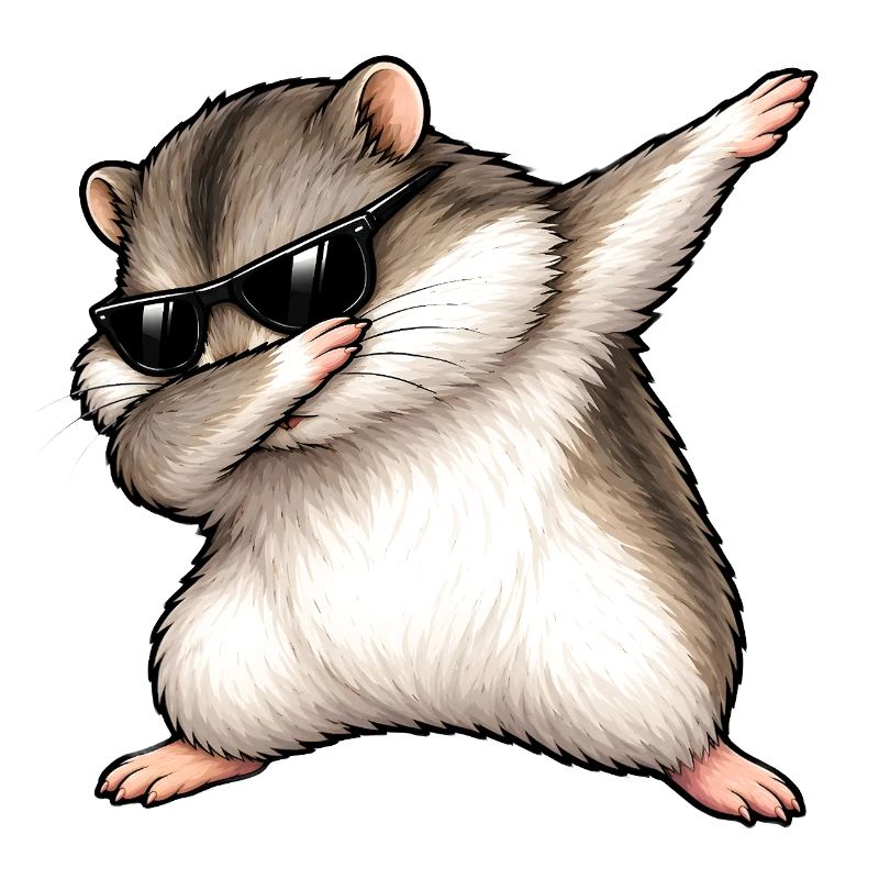 Dabbing Dschungarian Dwarf Hamster