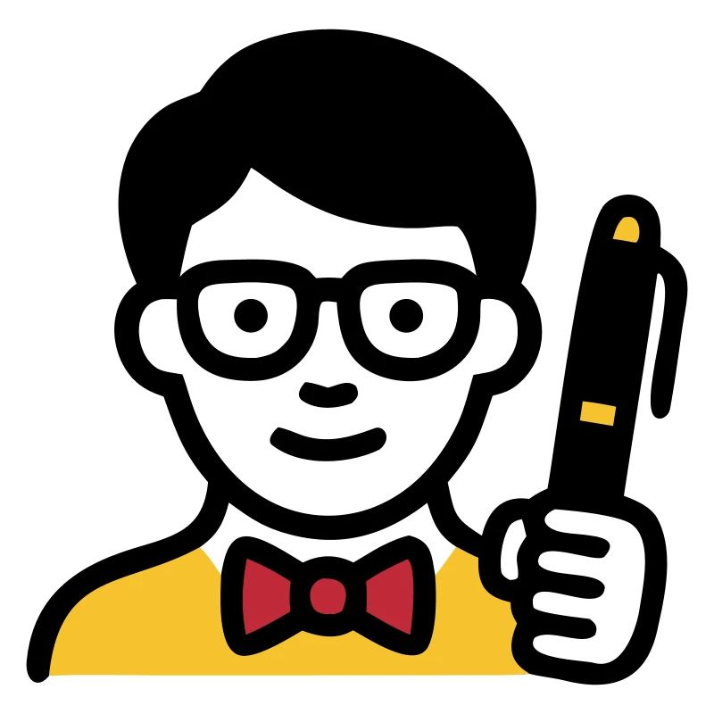 Professeur Professeur Bande dessinée Glasses