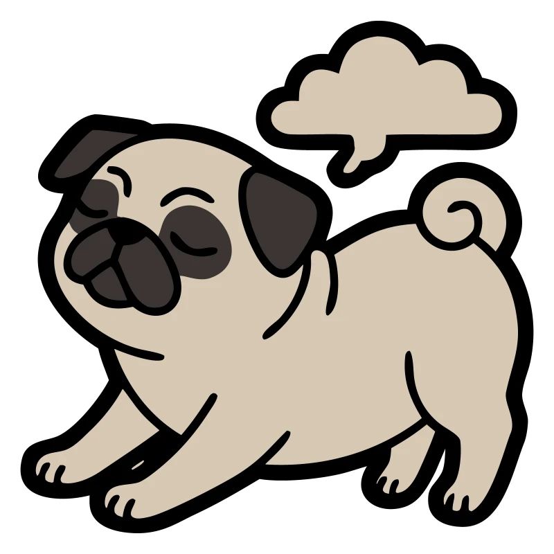 Pupsender Mops Hund Lustig