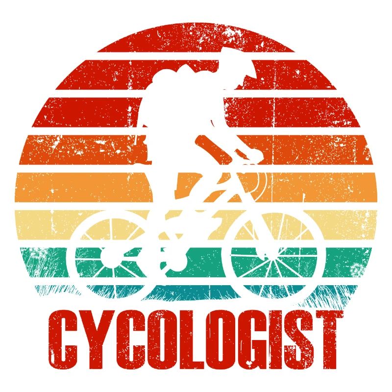Retro Cyclist Sunset