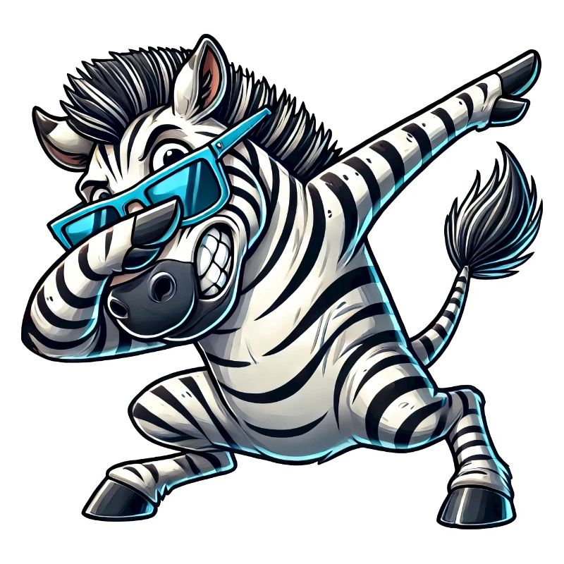 Cool zebra doing the dab dance