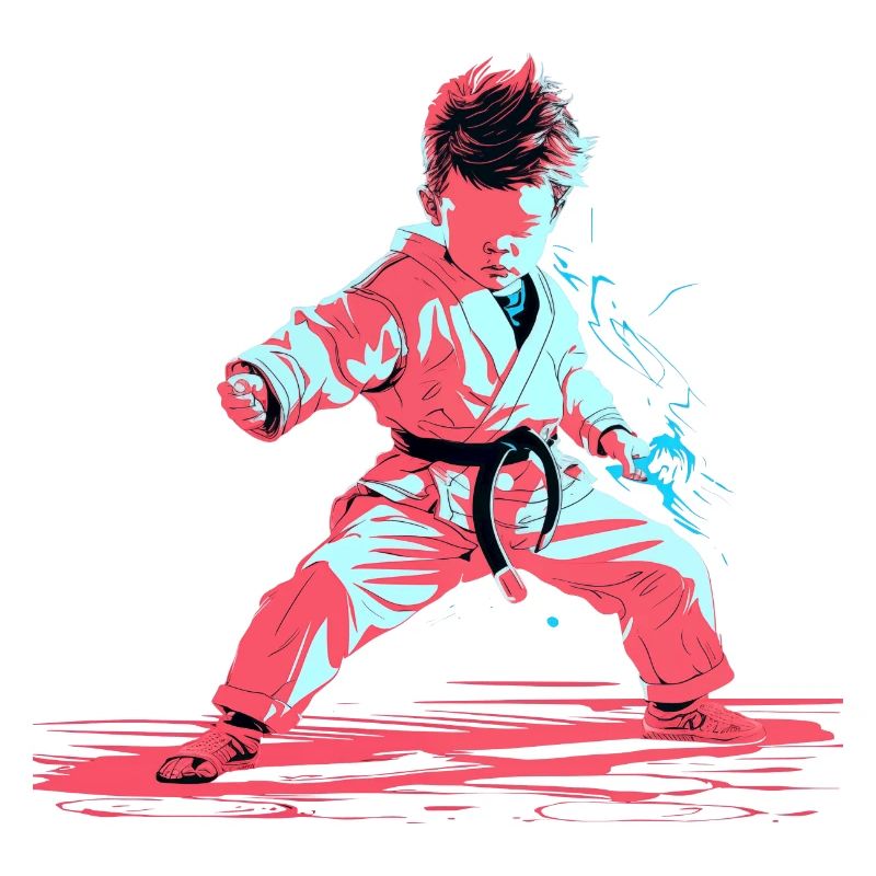 Karate Junge Synthwave