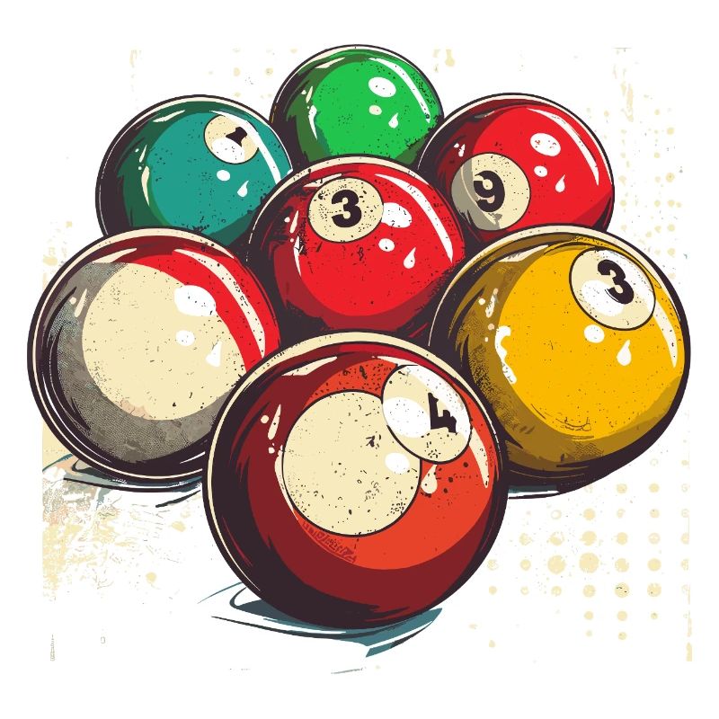 Boules de billard graphiques