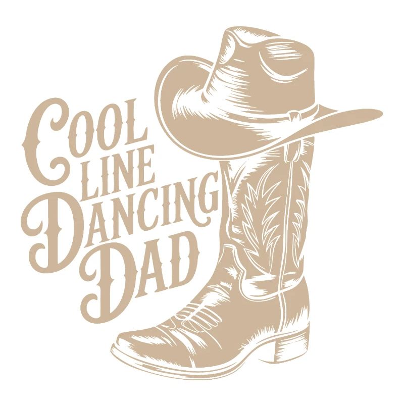Line dancing dad cowboy hat style decoration