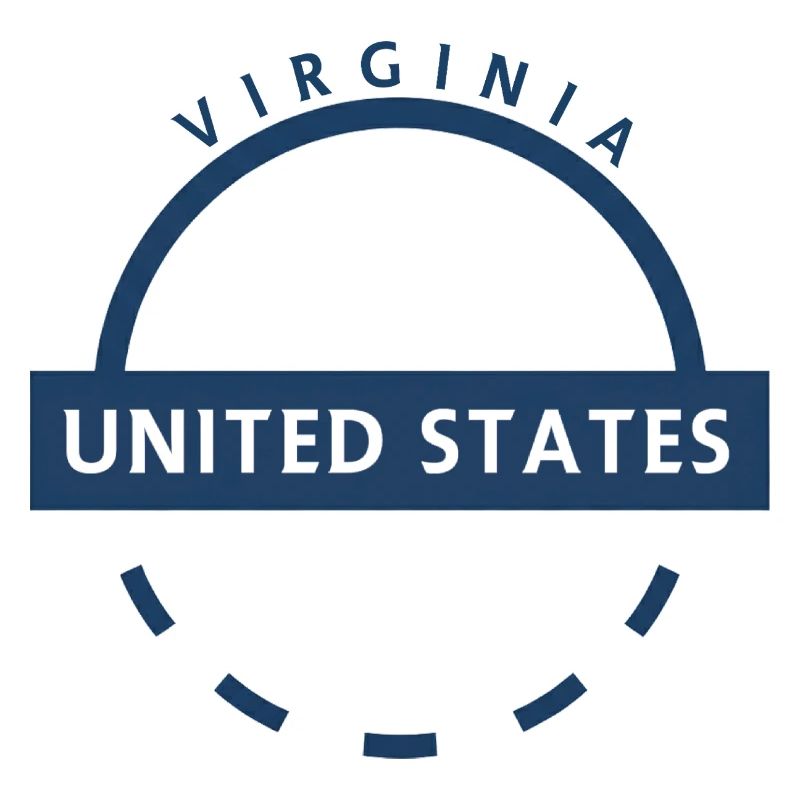 Virginia State Badge Blue