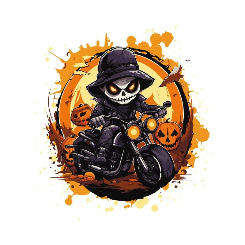 Skeleton Motorcycle Halloween