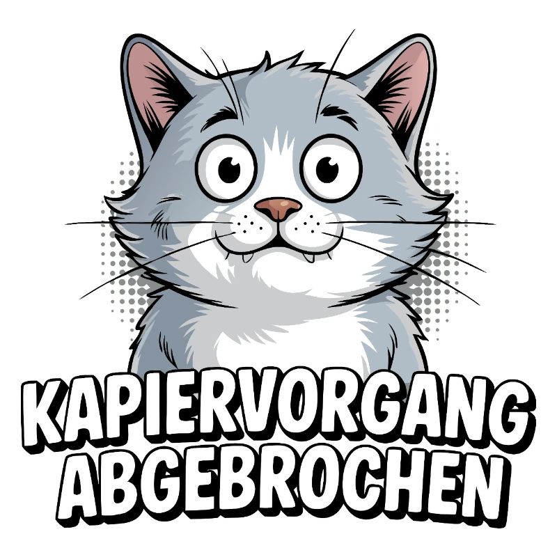 Kapiervorgang abgebrochen – Katze Comic
