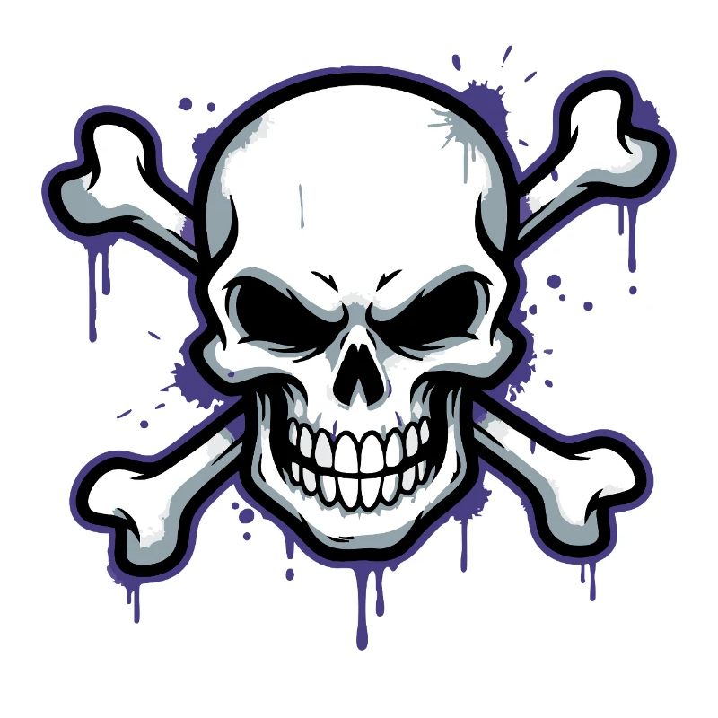 Düsterer Skull mit Knochen