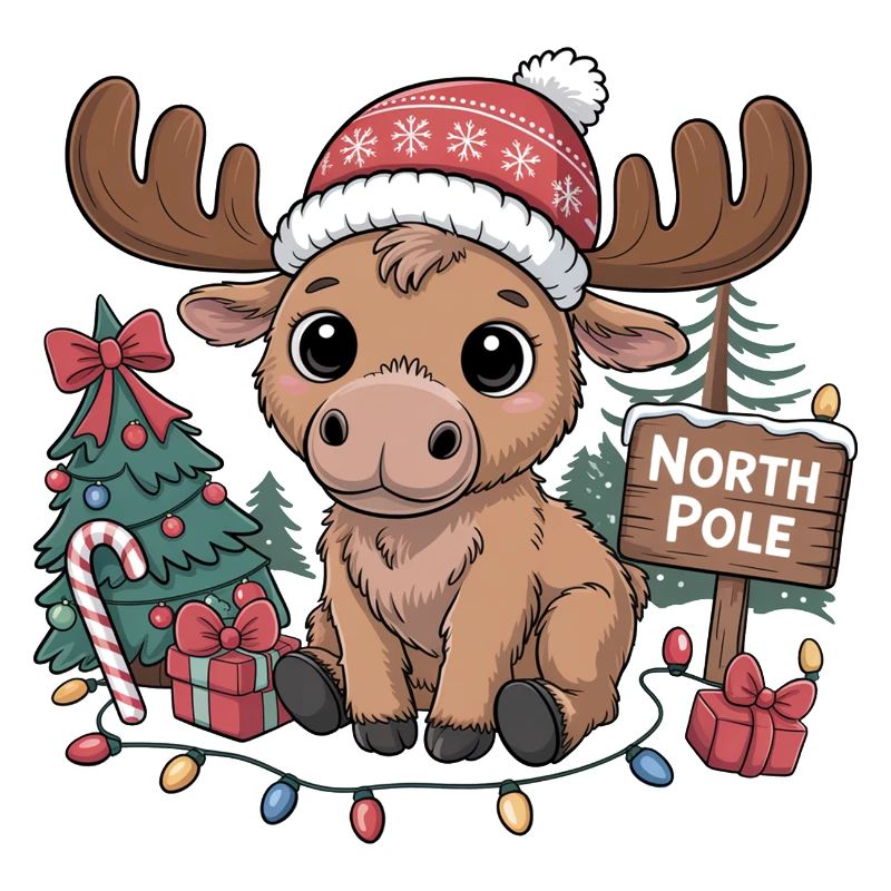 Noël du renne au pôle Nord