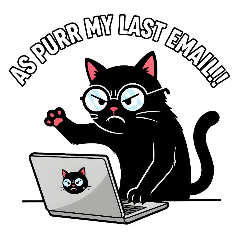 Alors que mon dernier e-mail Dessin de chat drôle