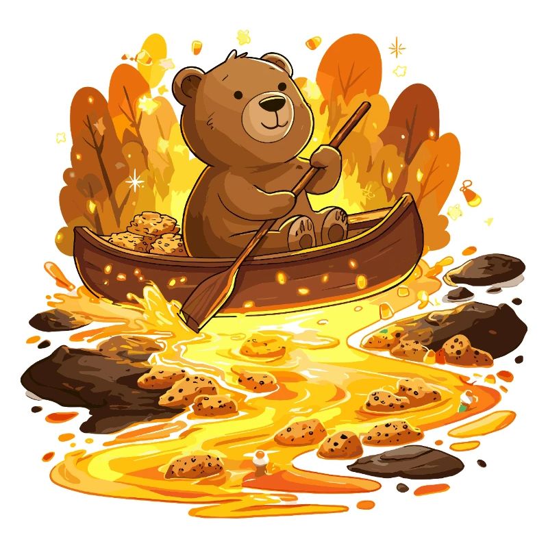 Bear dans le kayak de Gold River