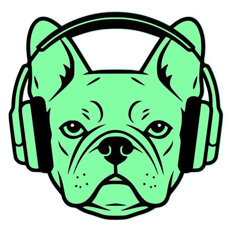 Frenchie Kopfhörer Gamer Hund