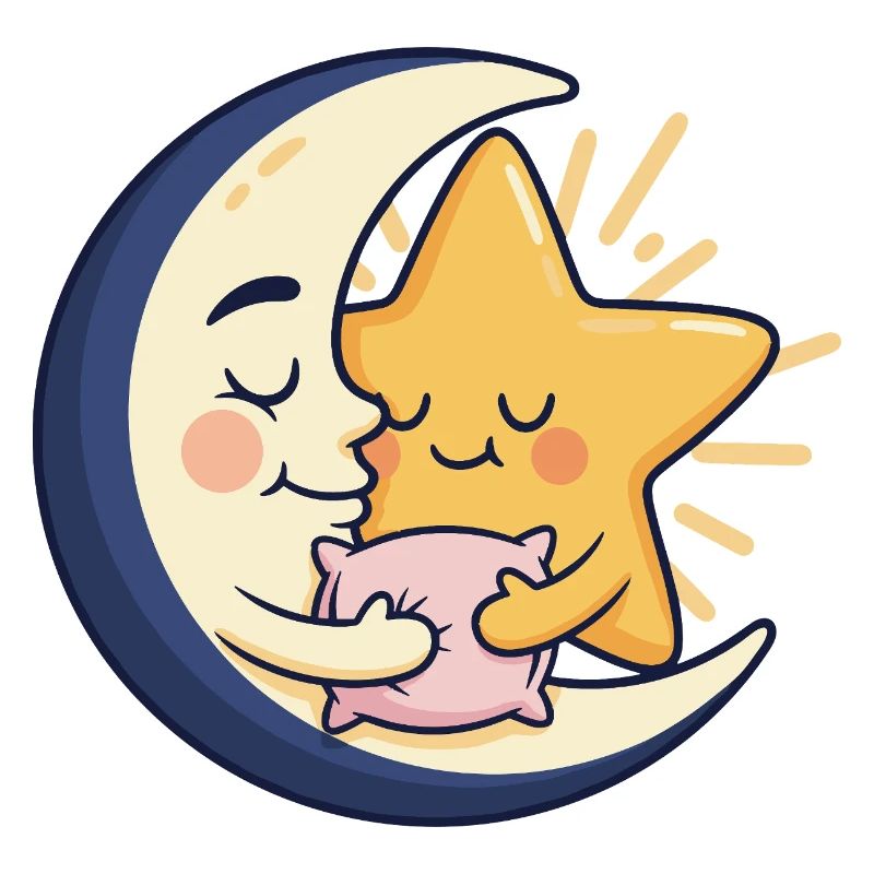 Moon and Star Cuddle Friend