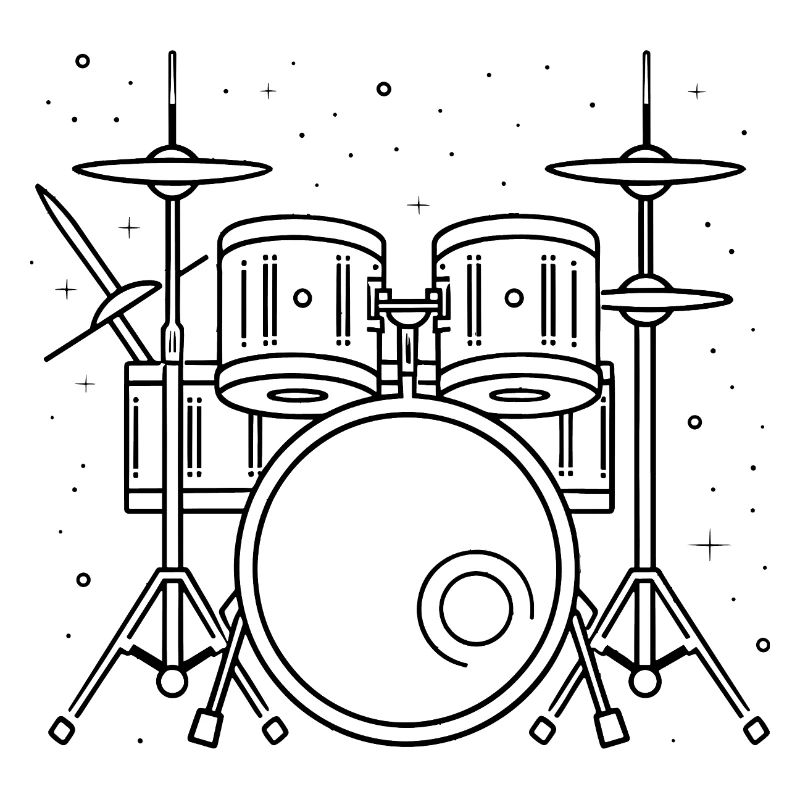 Drum Set Drawing