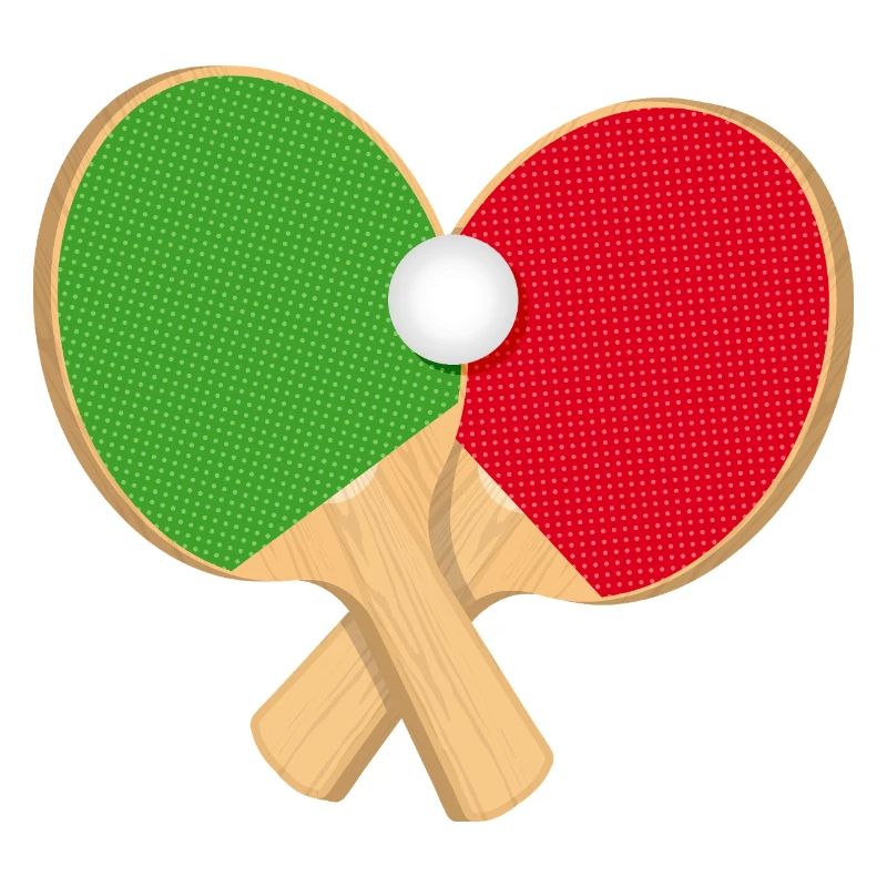 Tischtennisschläger mit Ball–sportlich & dynamisch