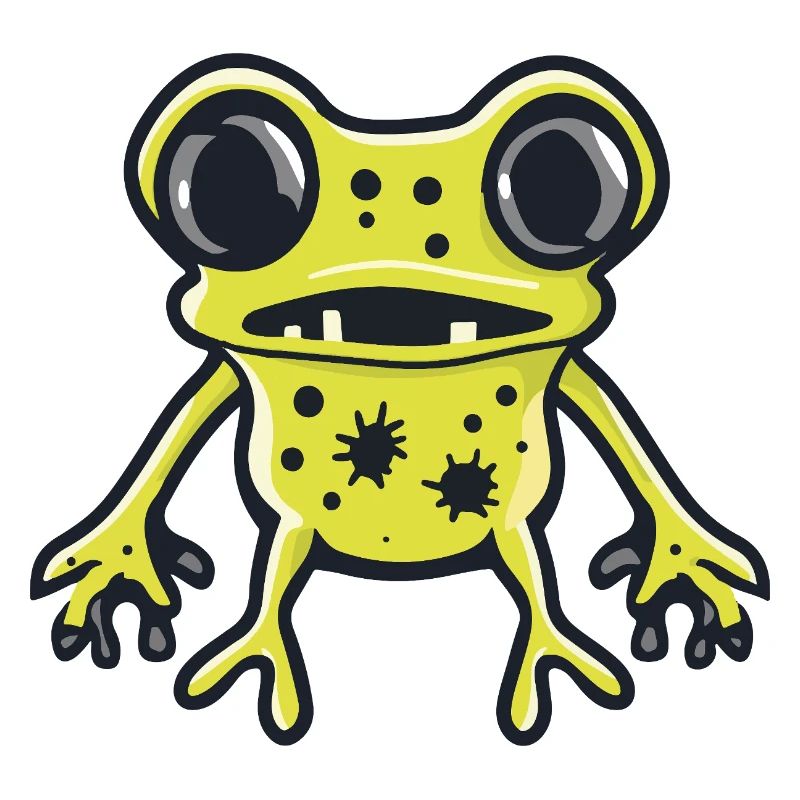 Frog Halloween Comic Funny