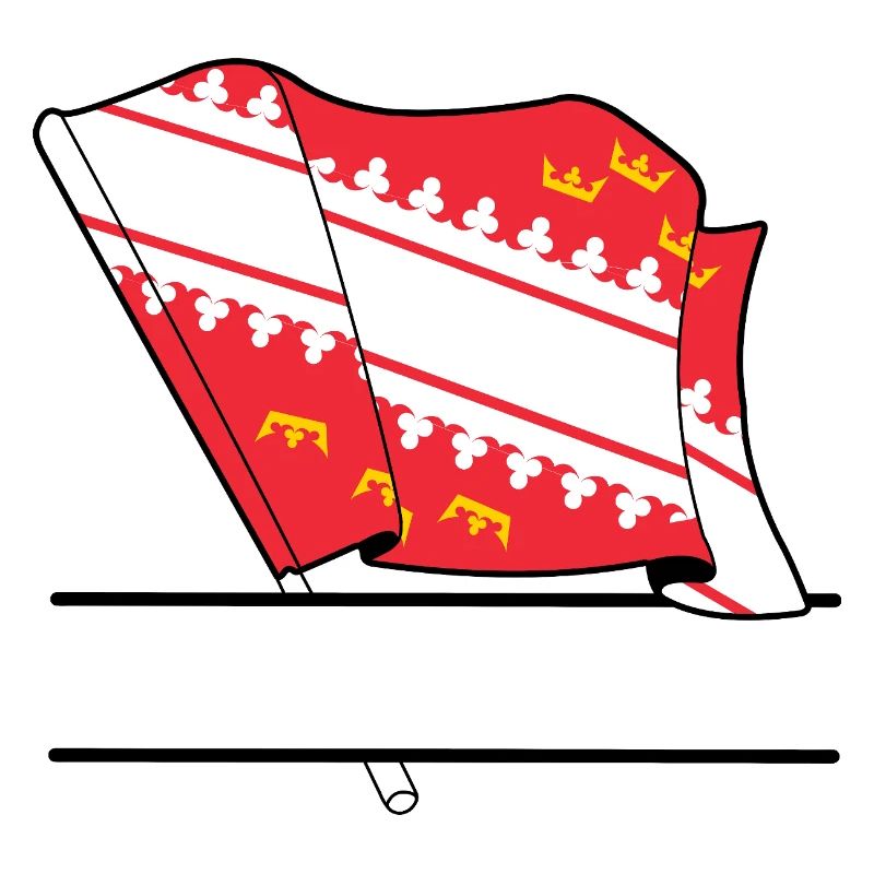 Drapeau d’Alsace avec boîte de texte