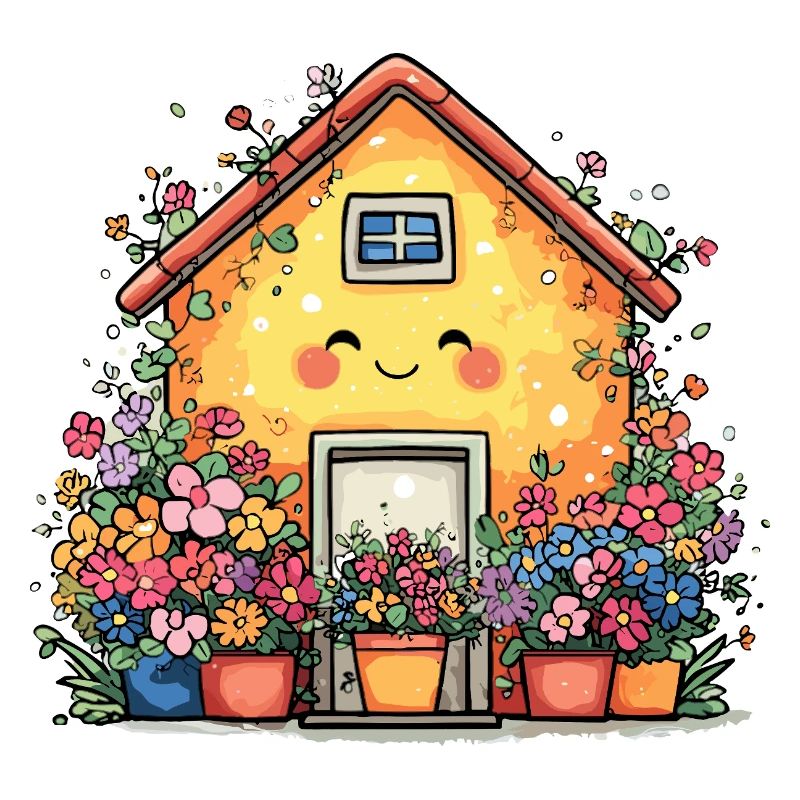 Maison fleurie cosy