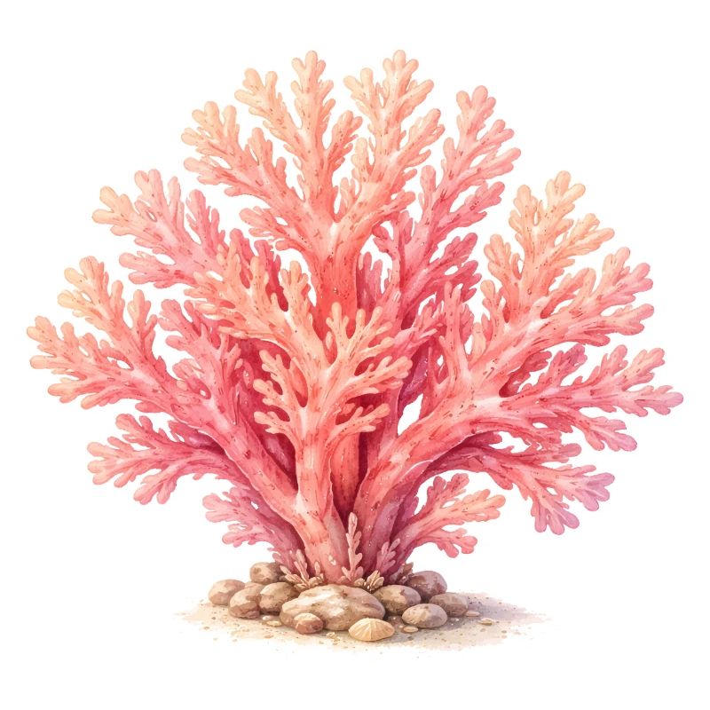 Illustration de corail rose