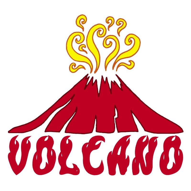 Erupting volcano
