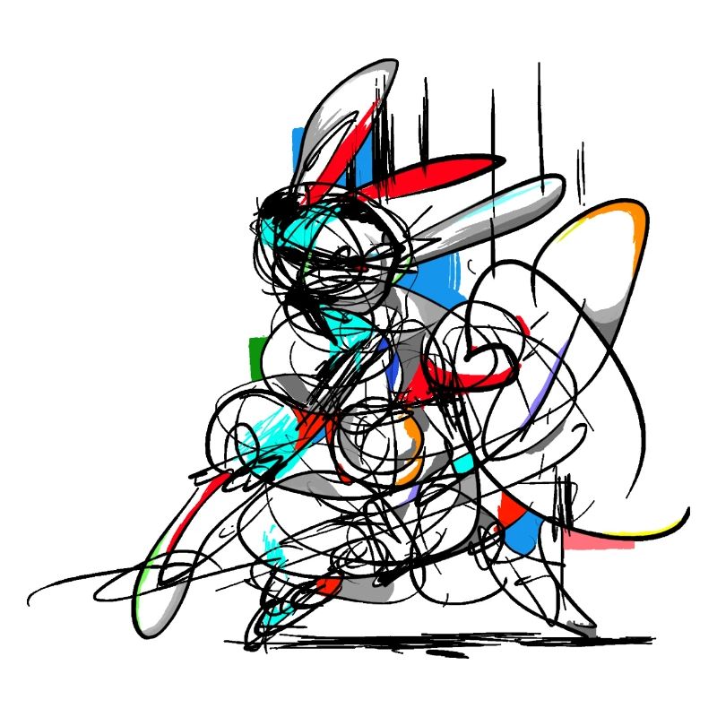 Easter Bunny/ Abstract