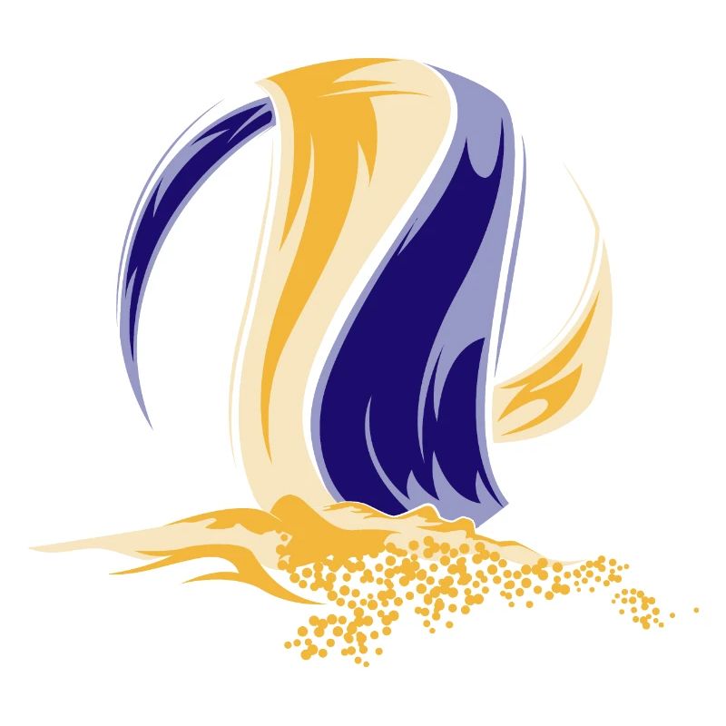 Symbole de l’équipe de volleyball de plage Couleurs du logo Sable