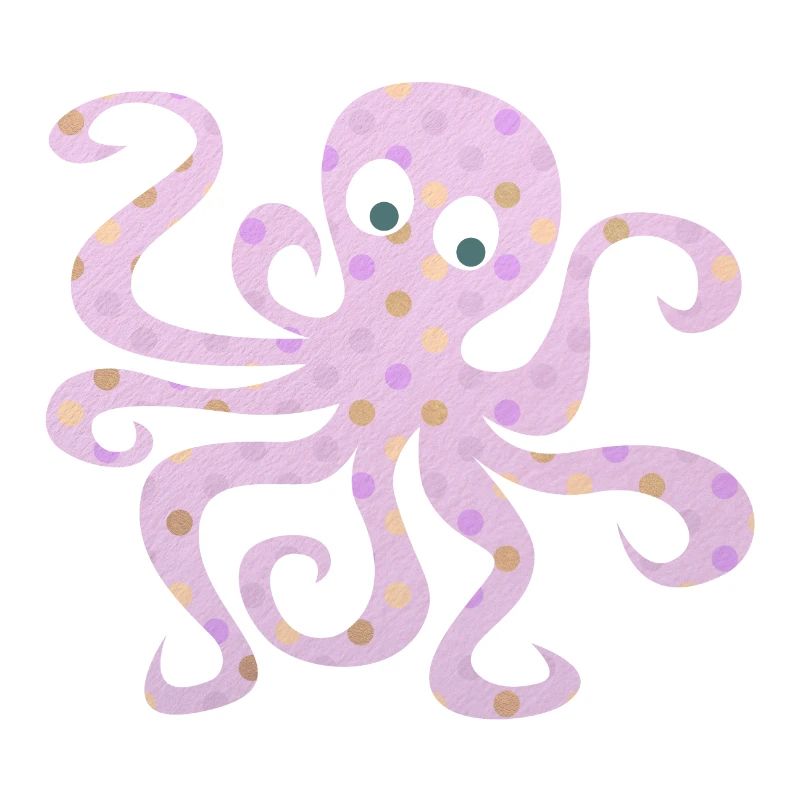 Octopus Dots Pink Dots Nursery Squid