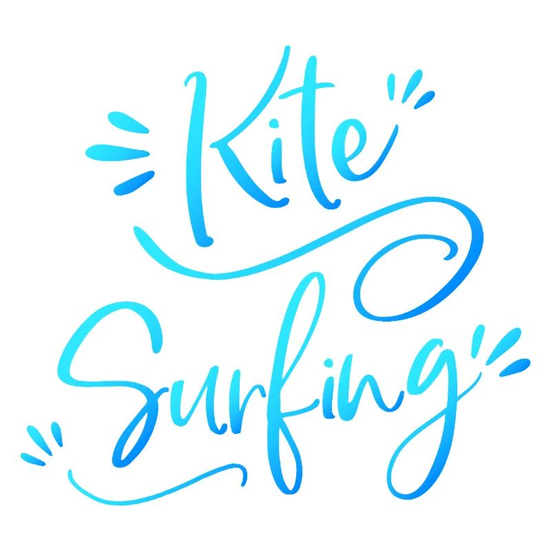 Kitesurfing Kitesurferin blau Geschenk
