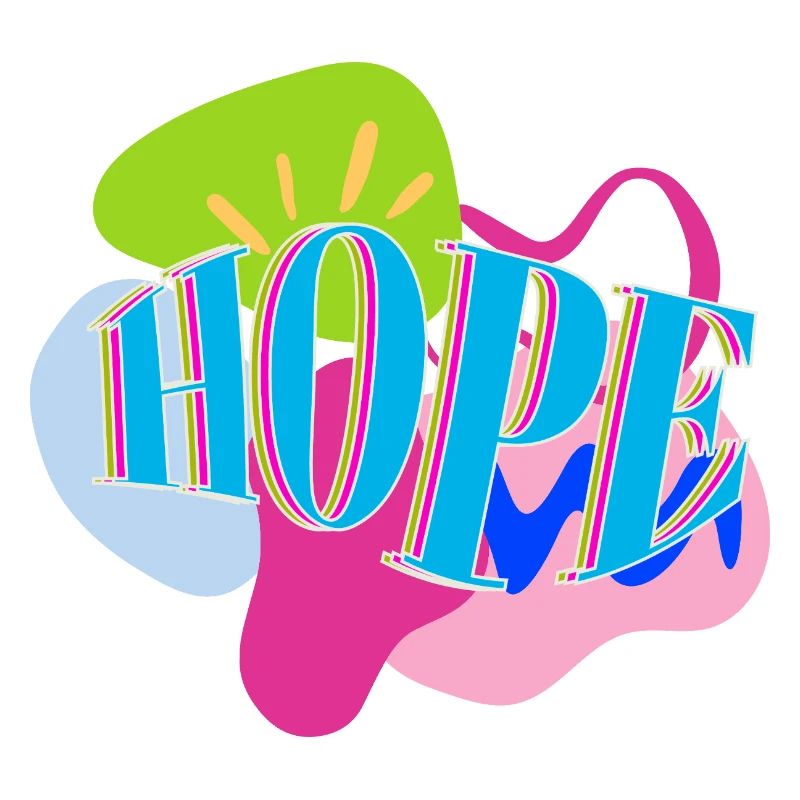 Lebendiges, Abstrakt Buntes HOPE Design 