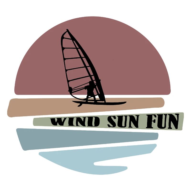 Windsurf Sunset Fun Design