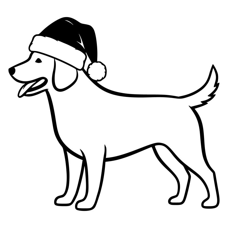 Illustration de dessin animé de chien de Noël