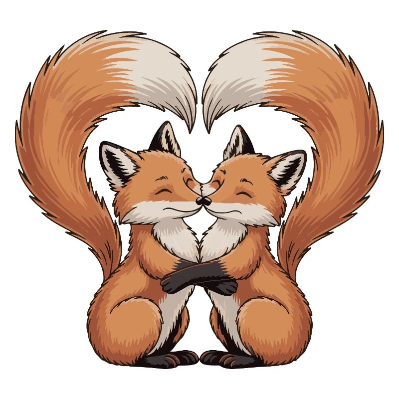 Fuchs Paar Herz