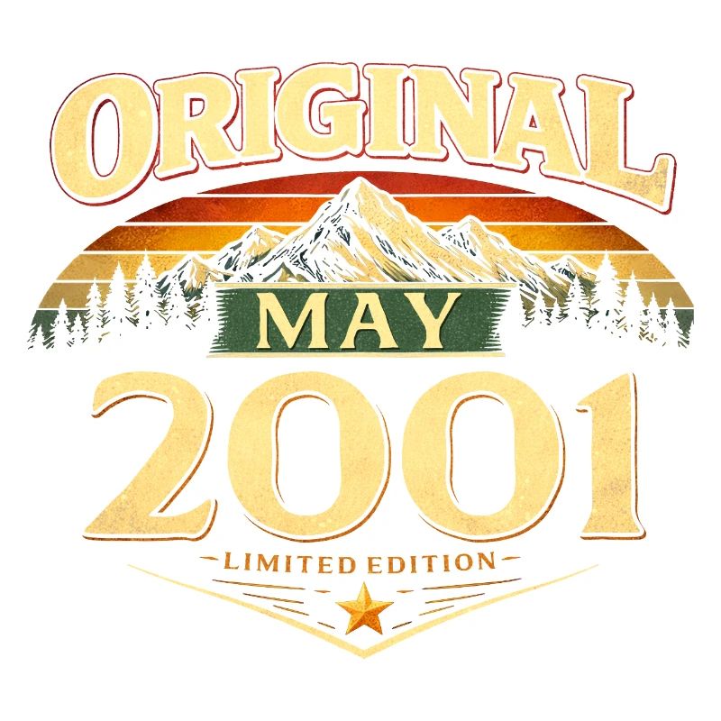 25th Birthday Gift Original May 2001
