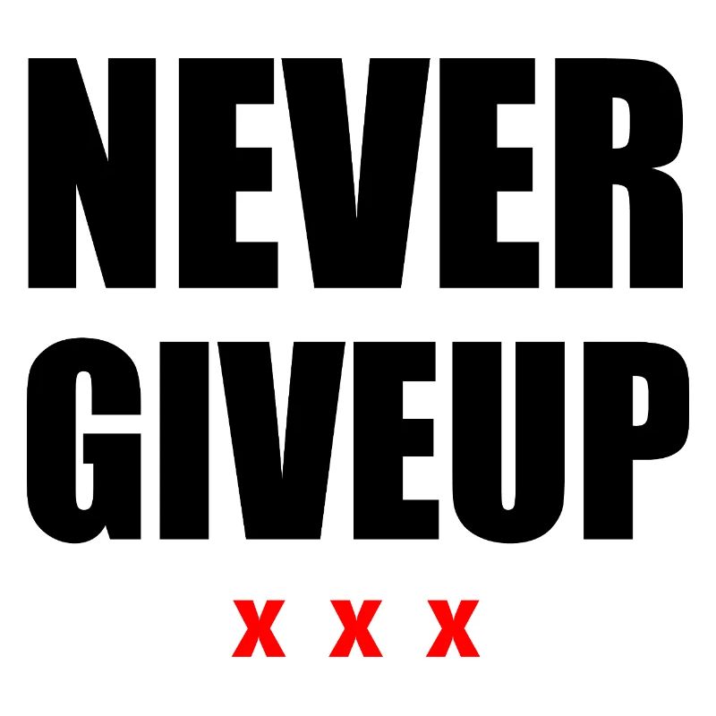 Never Give Up Black/Red
