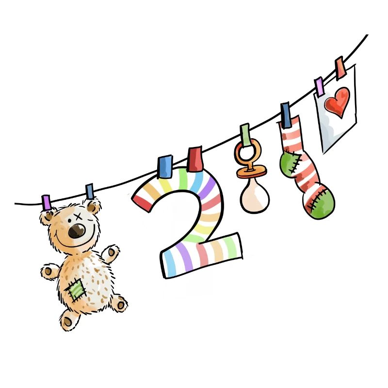 Zweiter Geburtstag - Bin schon zwei - Geschenk