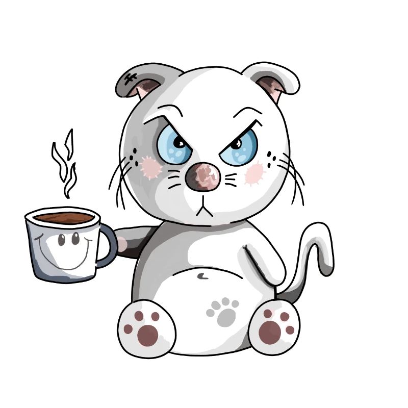 Grumme Lige chat Morgenmuffel - Café - Chats