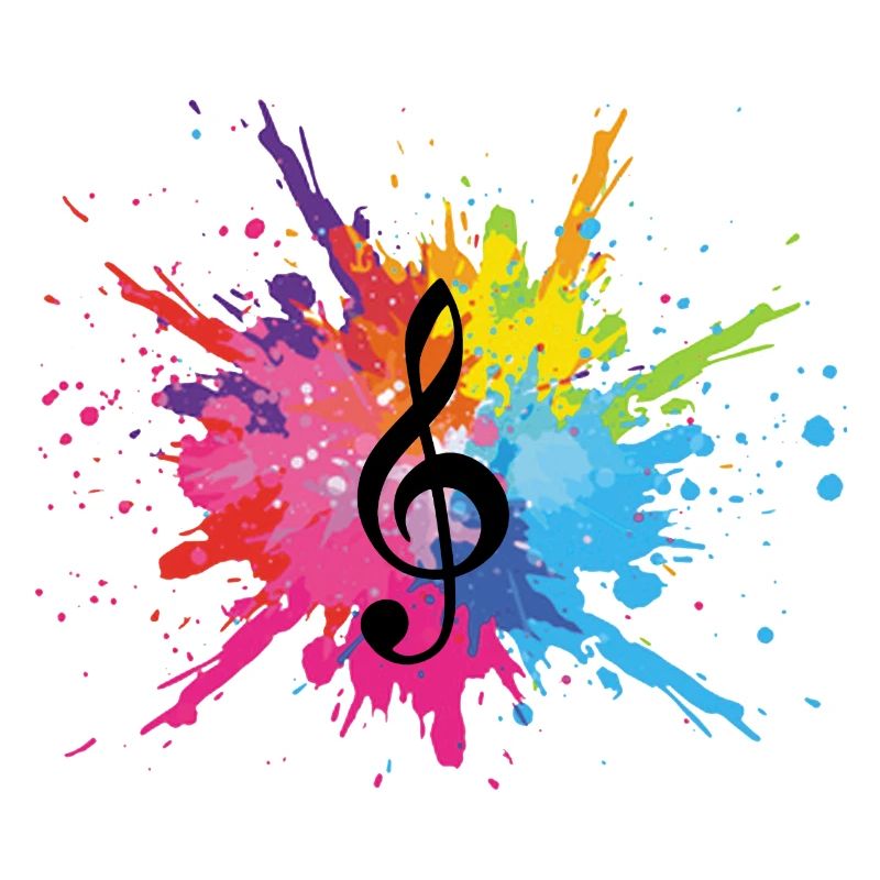 Musique et explosion multicolore (noir)