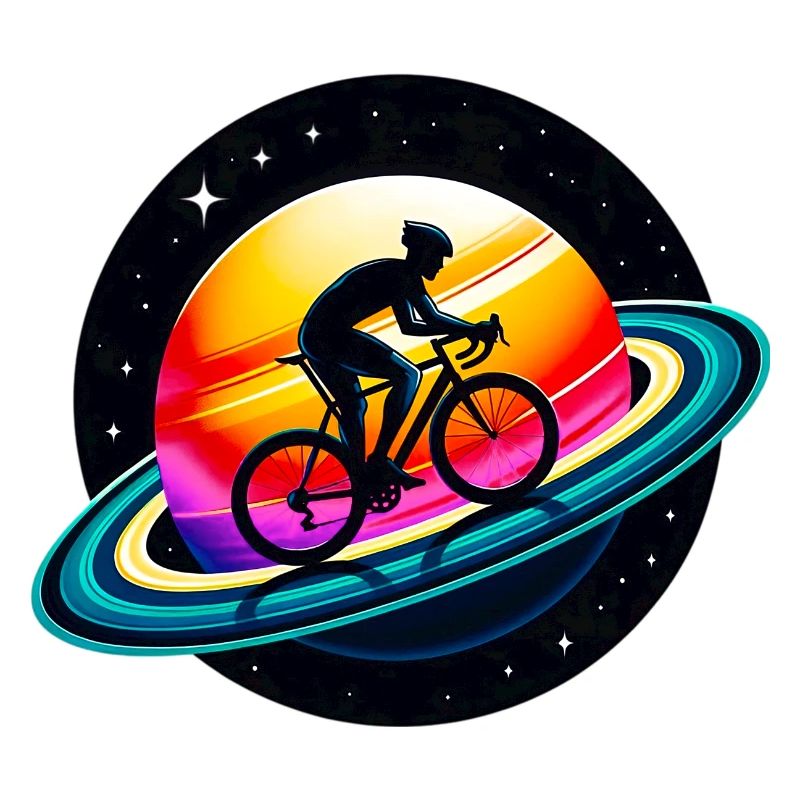Cycliste sur Saturne