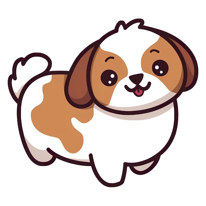 Dessin animé de chiot mignon