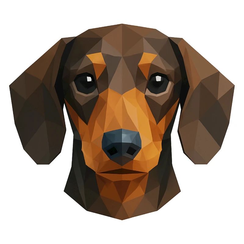 Teckel mignon – Polygon Dog Design