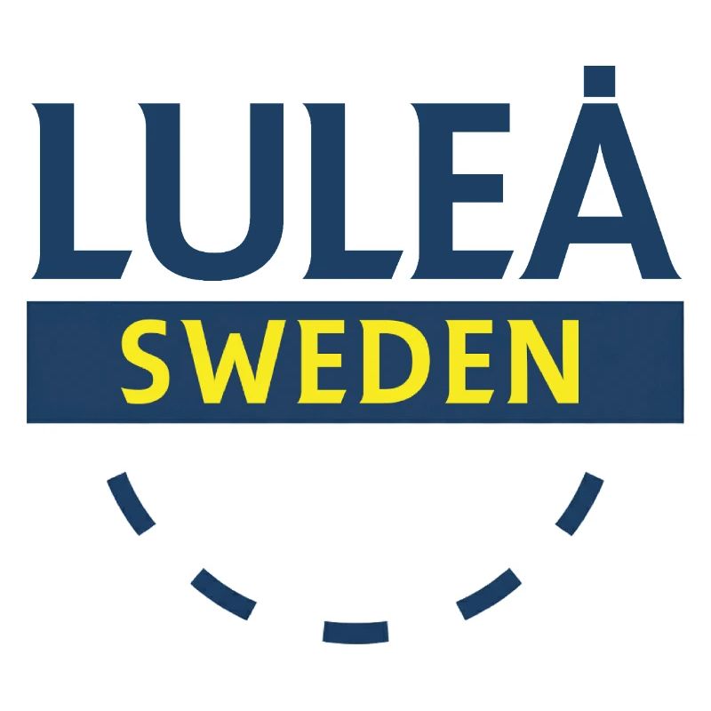 Luleå, Suède, Skyline, Texte à Blågult