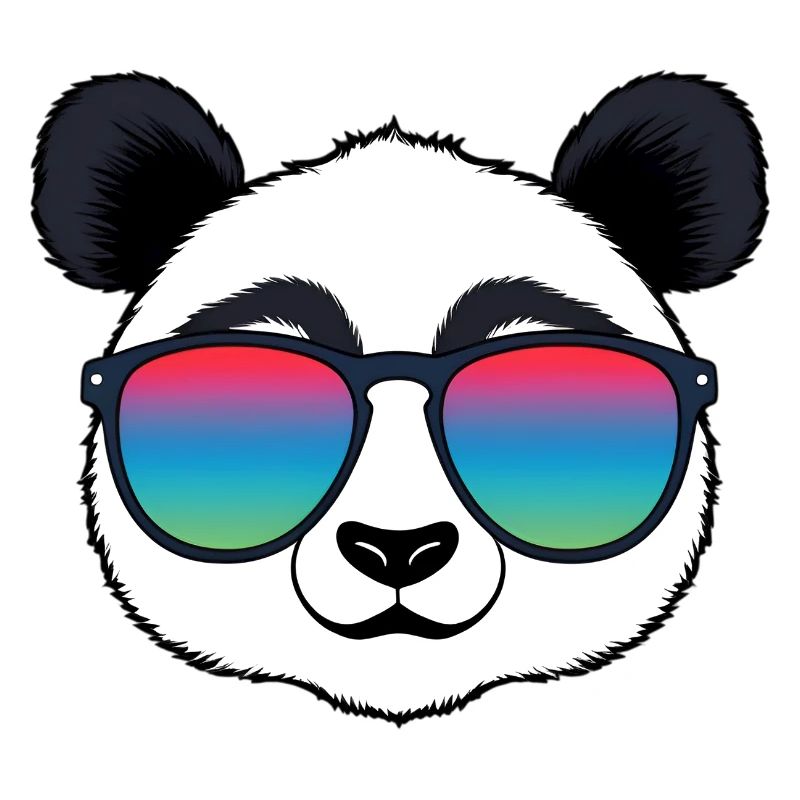 Panda Regenbogen-Sonnenbrille