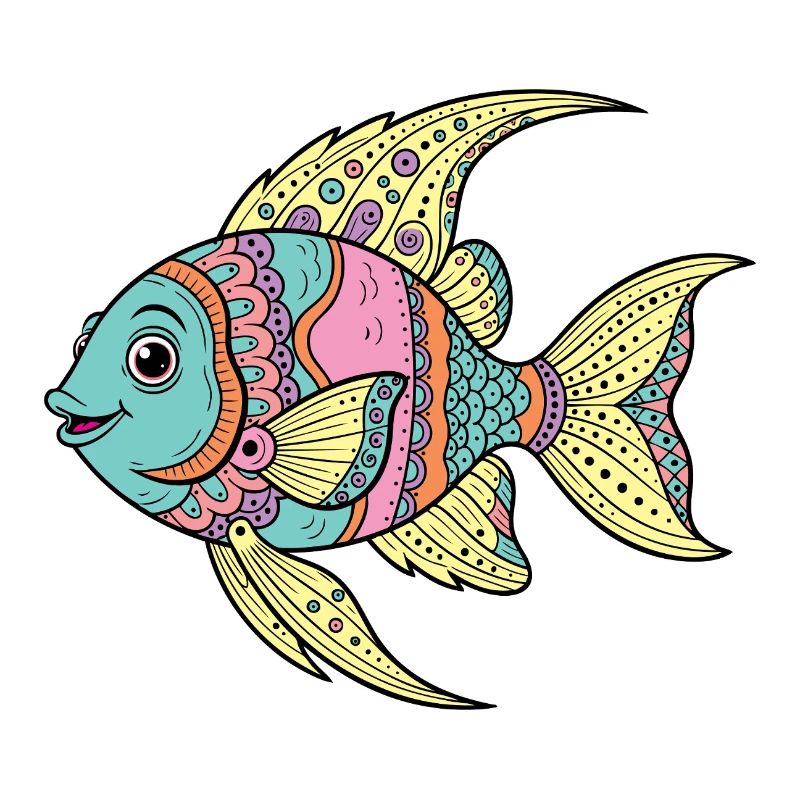Colorful Psychedelic Coral Fish