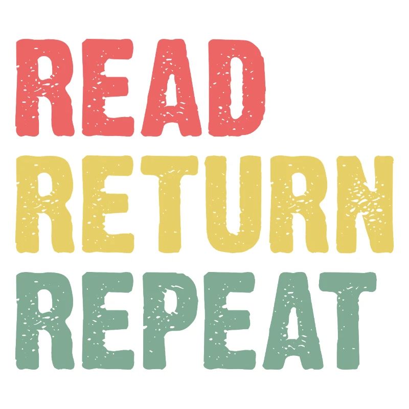 Read Return Repeat - Pastel Typo