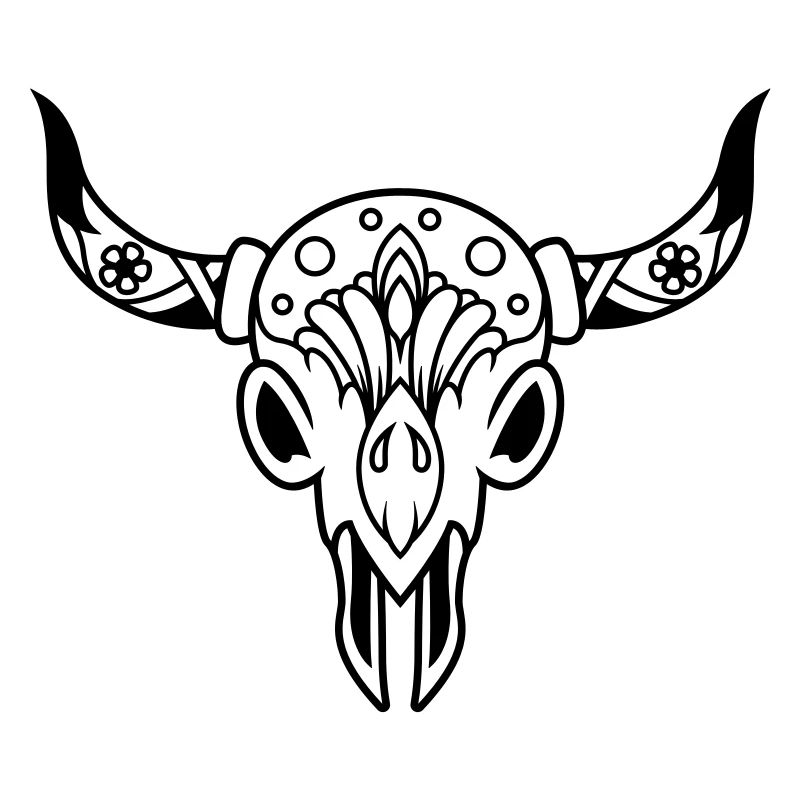 Crâne avec des cornes