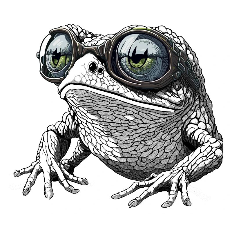 Cool frog with sunglasses