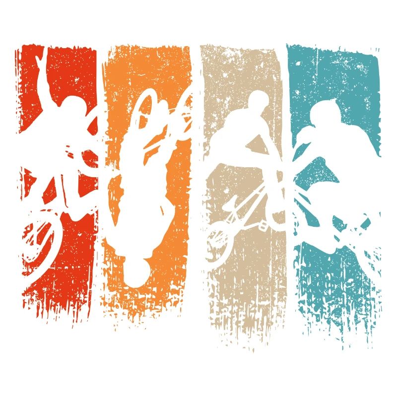 Five-Panel Action Silhouettes